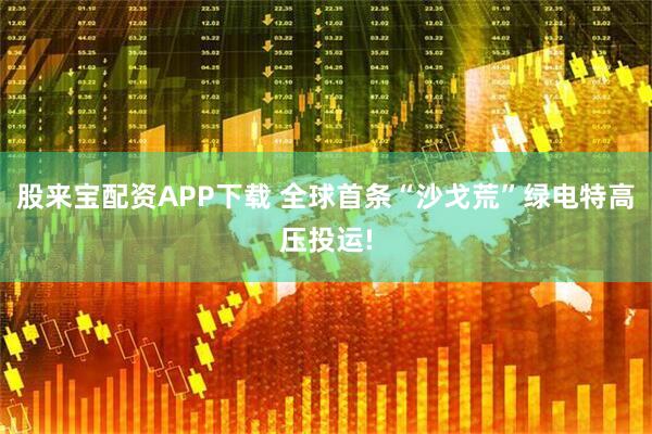 股来宝配资APP下载 全球首条“沙戈荒”绿电特高压投运!