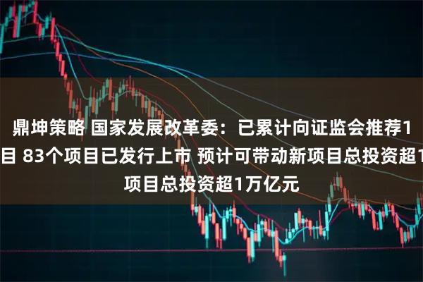 鼎坤策略 国家发展改革委：已累计向证监会推荐105个项目 83个项目已发行上市 预计可带动新项目总投资超1万亿元