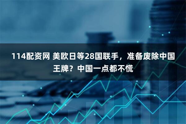 114配资网 美欧日等28国联手，准备废除中国王牌？中国一点都不慌